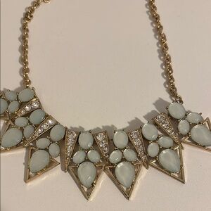 Elegant Gold and Cream Statement Necklace